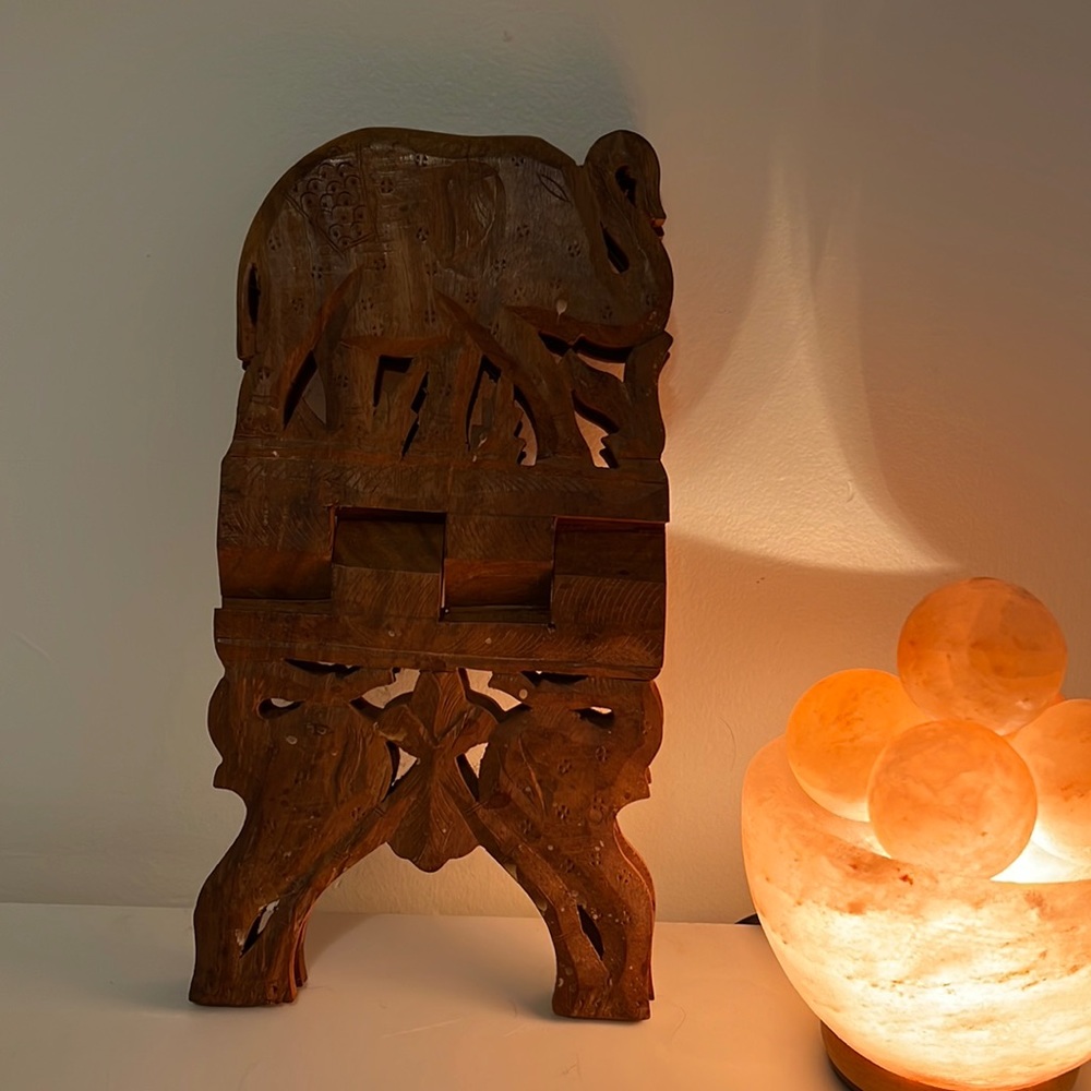 Handmade Wooden Elephant magazine’s Holder